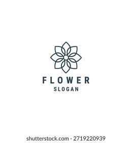 Vector plano de la Plantilla del diseño del icono del logotipo de la flor