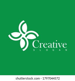 Vector de diseño de icono de logotipo de flores