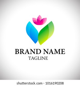 Flower logo icon, floral designs element for logo designing