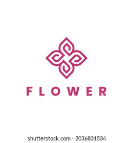 icono del logotipo de la flor e ilustración. material vectorial