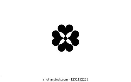 
Flower Logo ,icon flower on white background vector concept