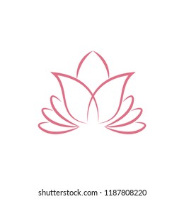 flower logo icon in pink color