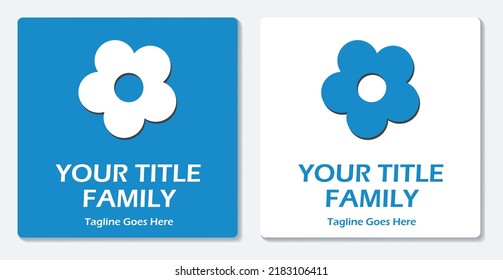 Flower Logo Icon Simple Vector Flat Design