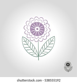 flower logo, icon and symbol vector illustration