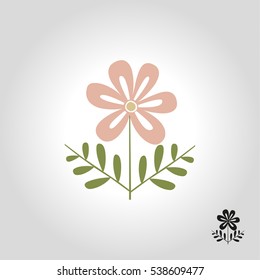 flower logo, icon and symbol vector illustration