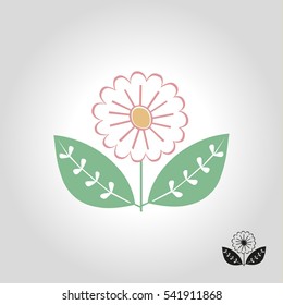 flower logo, icon and symbol vector illustration