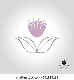 flower logo, icon and symbol vector illustration