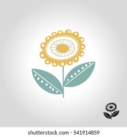 flower logo, icon and symbol vector illustration