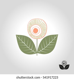 flower logo, icon and symbol vector illustration