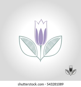 flower logo, icon and symbol vector illustration
