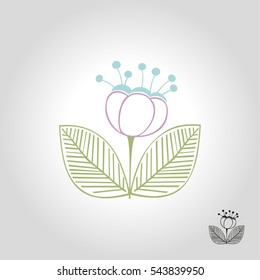 flower logo, icon and symbol vector illustration
