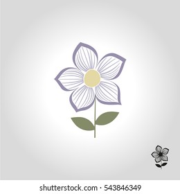 flower logo, icon and symbol vector illustration