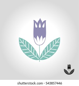 flower logo, icon and symbol vector illustration