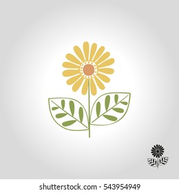 flower logo, icon and symbol vector illustration