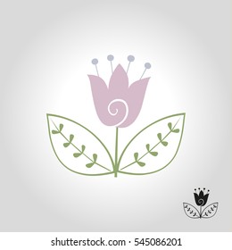 flower logo, icon and symbol vector illustration