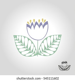 flower logo, icon and symbol vector illustration