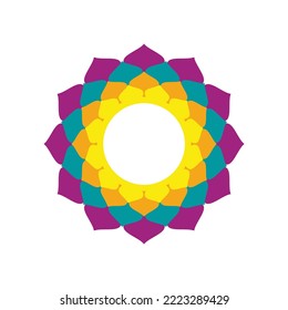 plantilla de icono de logotipo de flor brillante