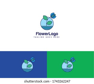Flower Logo and icon vector design 