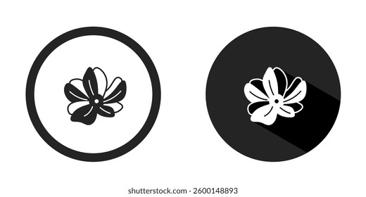 Flower logo. Flower icon vector design black color. Stock vector.
