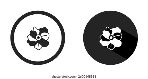Flower logo. Flower icon vector design black color. Stock vector.