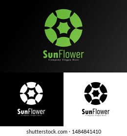 Flower logo icon vector design.,Simple and Minimalist Flower Logo abstract Beauty Spa salon Cosmetics brand Linear style.Universal creative premium symbol