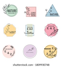 flower logo icon vector graphic art nature.