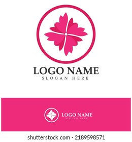  Flower logo icon vector illustration design template