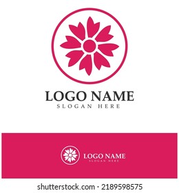  Flower logo icon vector illustration design template