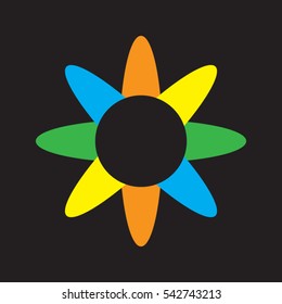 flower logo, icon, vector illustration eps10