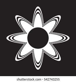 flower logo, icon, vector illustration eps10