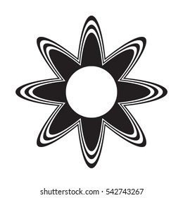 flower logo, icon, vector illustration eps10