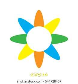 flower, logo, icon, vector illustration eps10