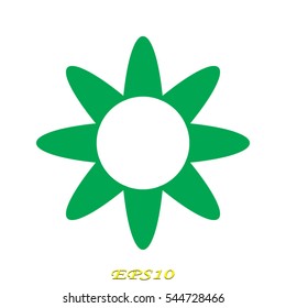flower, logo, icon, vector illustration eps10