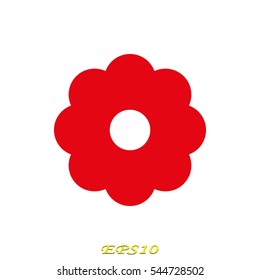 flower, logo, icon, vector illustration eps10