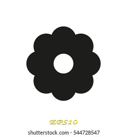flower, logo, icon, vector illustration eps10