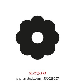 flower logo, icon, vector illustration eps10