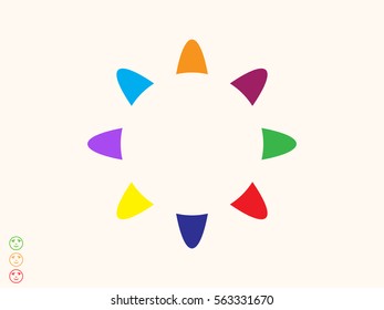 flower logo, icon, vector illustration eps10