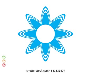 flower logo, icon, vector illustration eps10