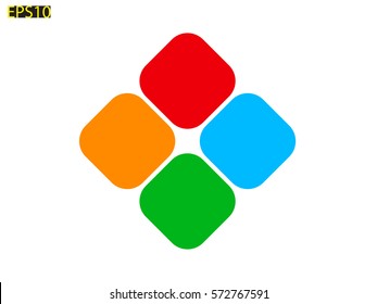 flower logo, icon, vector illustration eps10