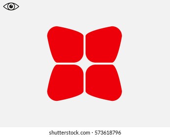flower logo, icon, vector illustration eps10
