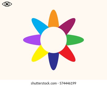 flower logo, icon, vector illustration eps10