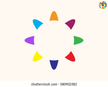 flower logo, icon, vector illustration eps10