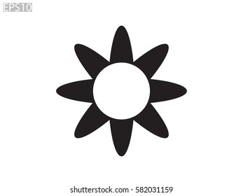 flower logo, icon, vector illustration eps10
