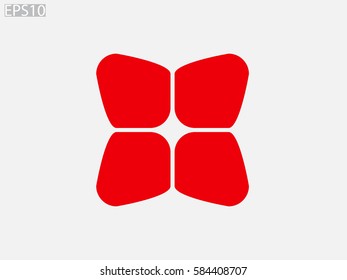 flower logo, icon, vector illustration eps10
