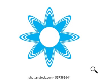 flower logo, icon, vector illustration eps10
