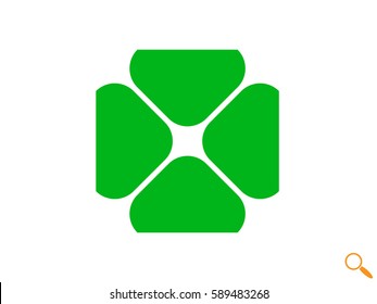 flower logo, icon, vector illustration eps10