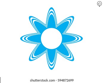 flower logo, icon, vector illustration eps10