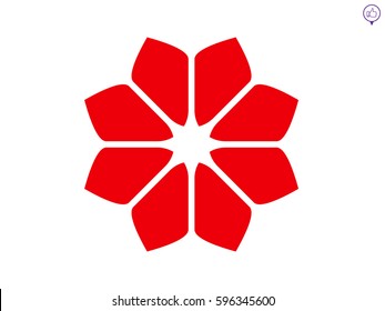 flower logo, icon, vector illustration eps10