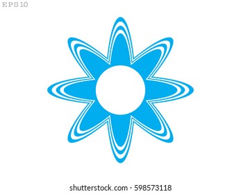 flower logo, icon, vector illustration eps10