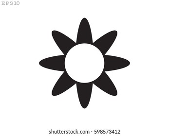 flower logo, icon, vector illustration eps10